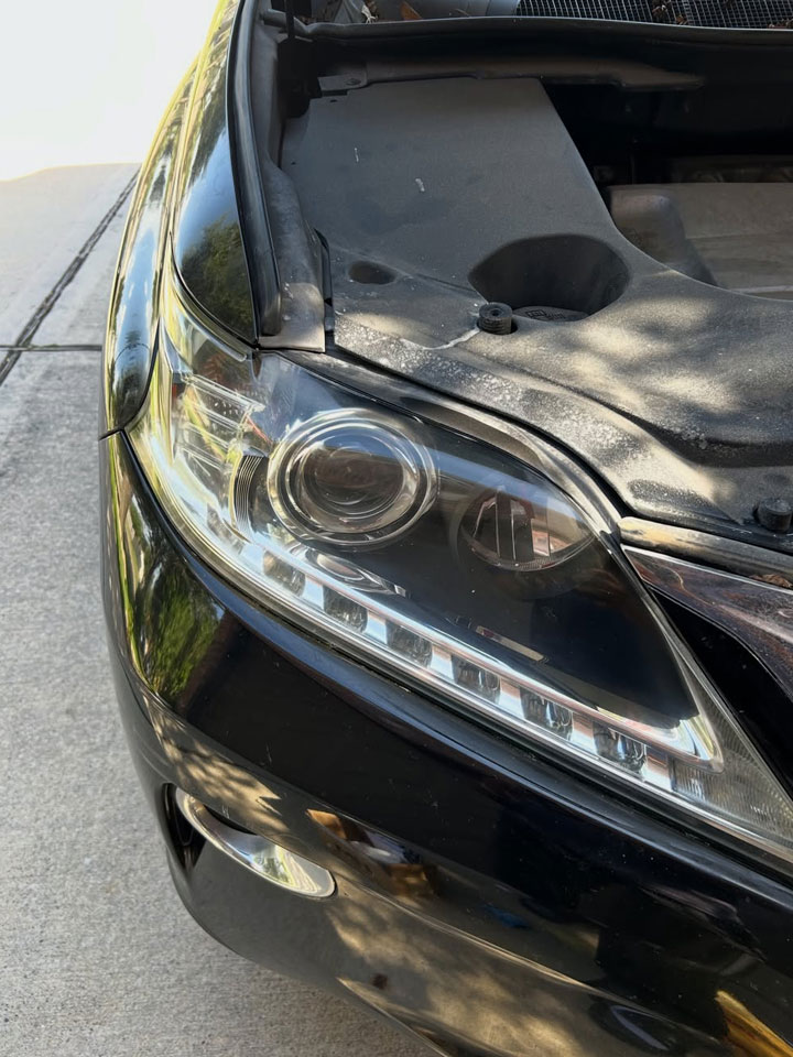 Headlight after restoration
